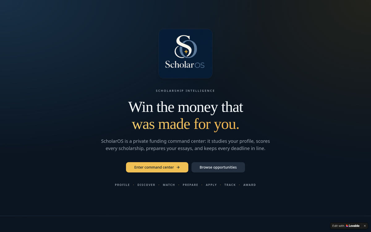 ScholarOS homepage