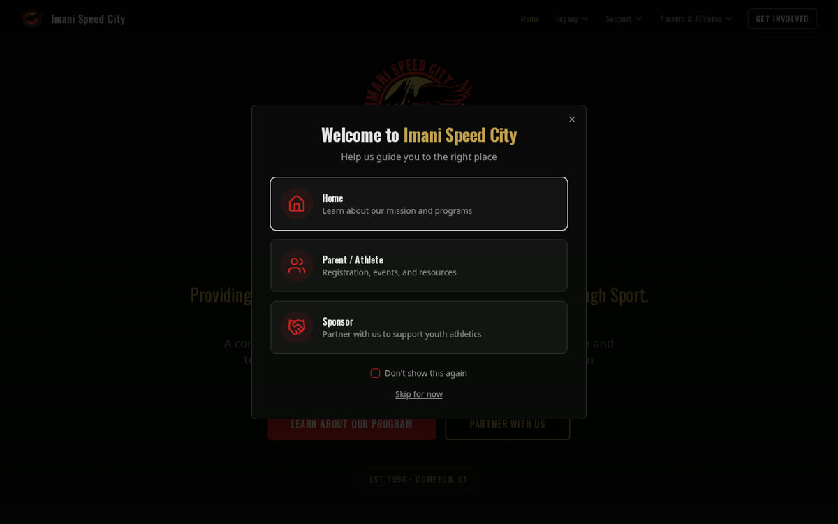 Imani Speed City homepage