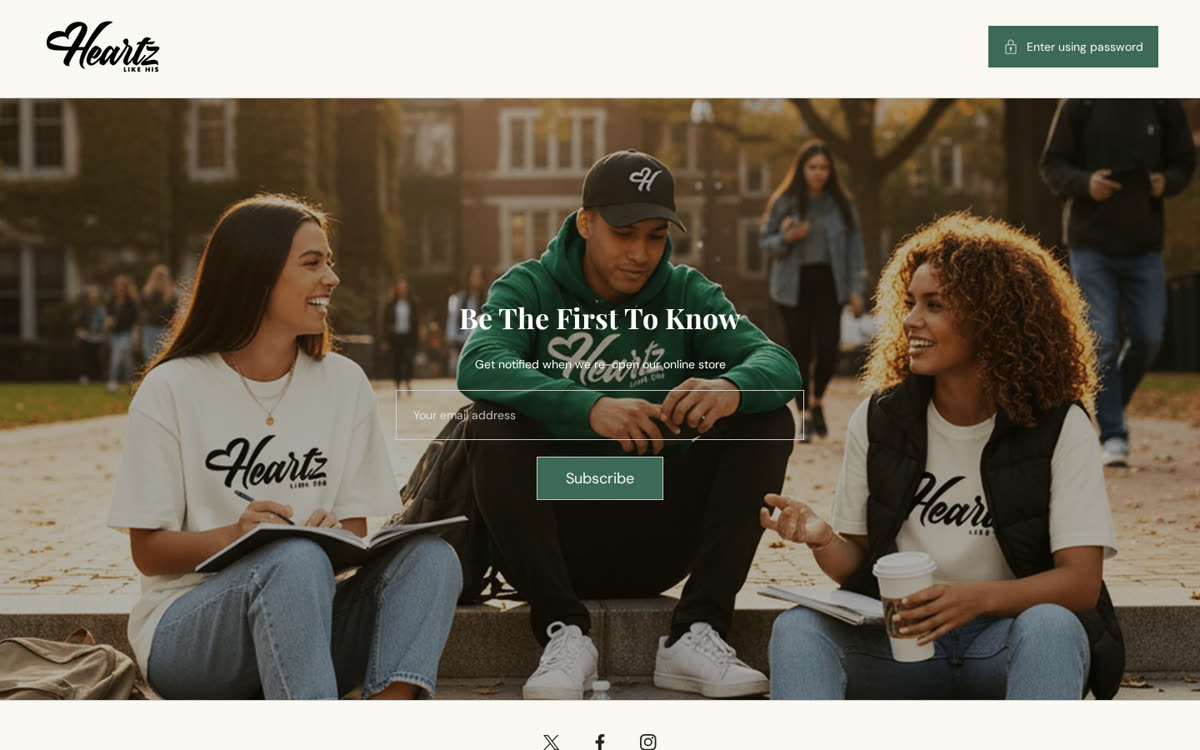 Heartz Like His homepage