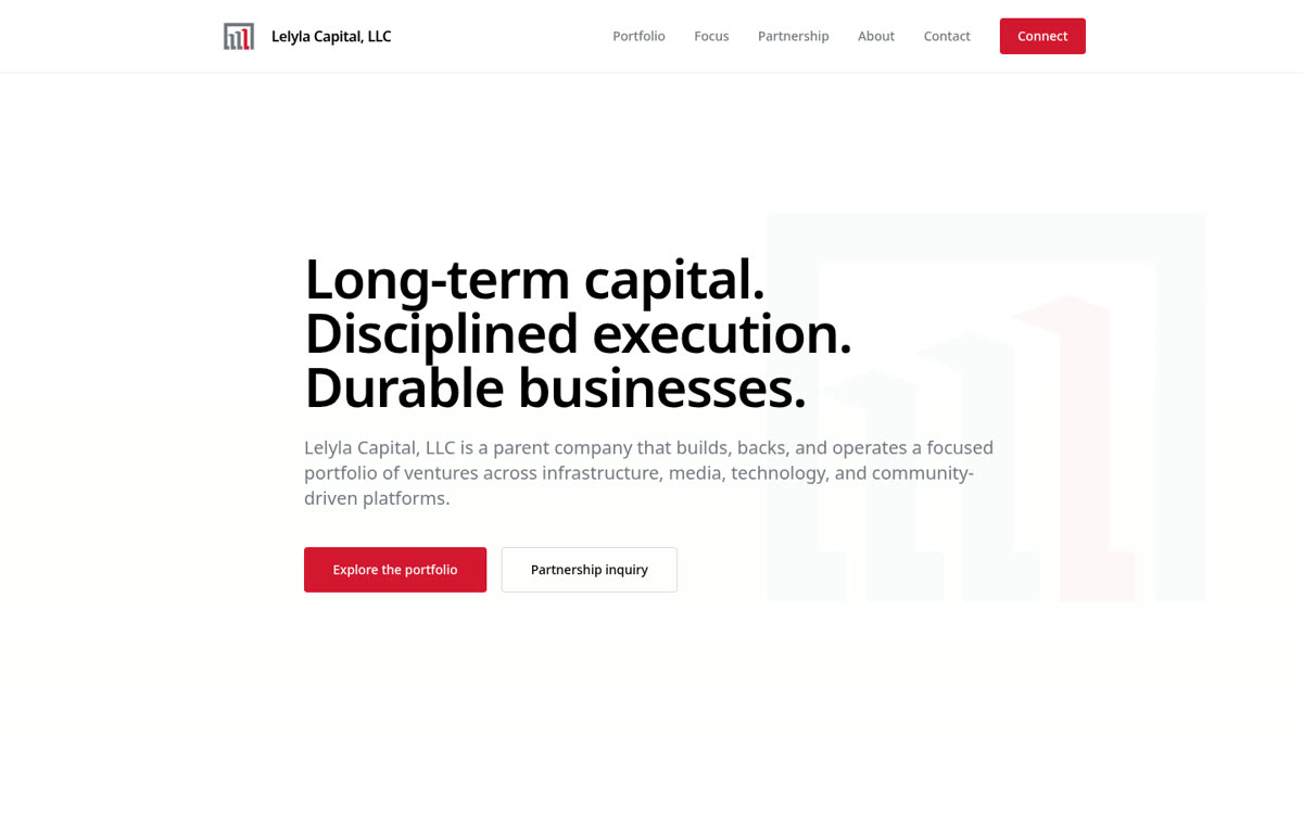 Lelyla Capital homepage